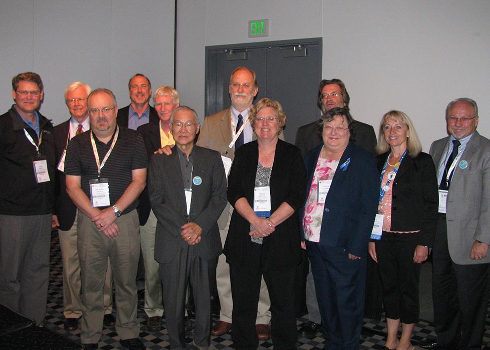 group photo of Ted Kuwana and colleagues at ACS meeting