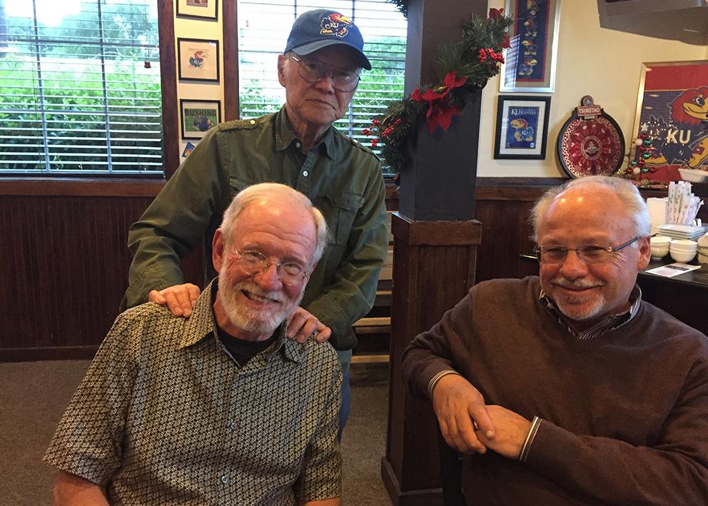 Don Leedy, Ted Kuwana and Steve Soper at restaurant