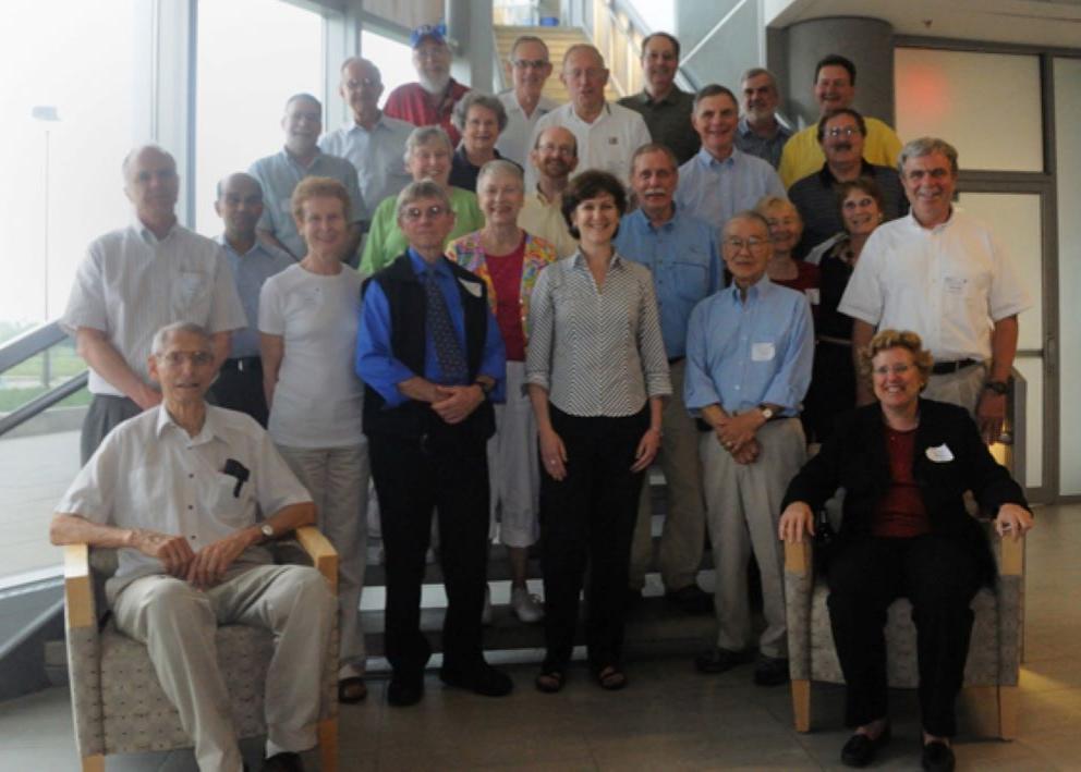group photo of Adams research group alumni