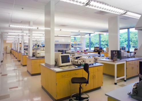 overview photo of interior of scientific research laboratory in Multidisciplinary Research Building