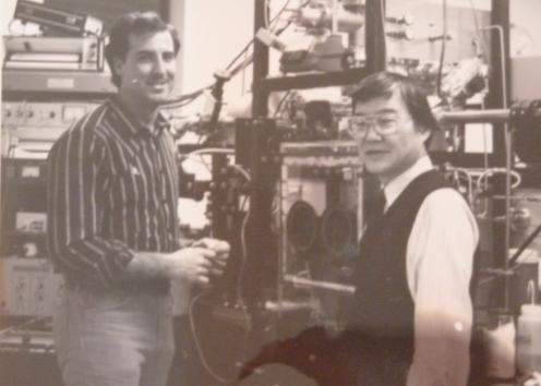 Greg Swain and Ted Kuwana in laboratory