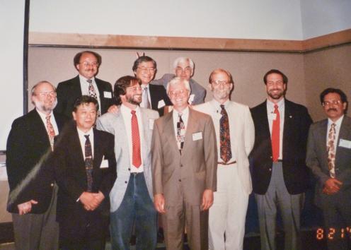 group photo of Ted Kuwana and colleagues at ACS meeting